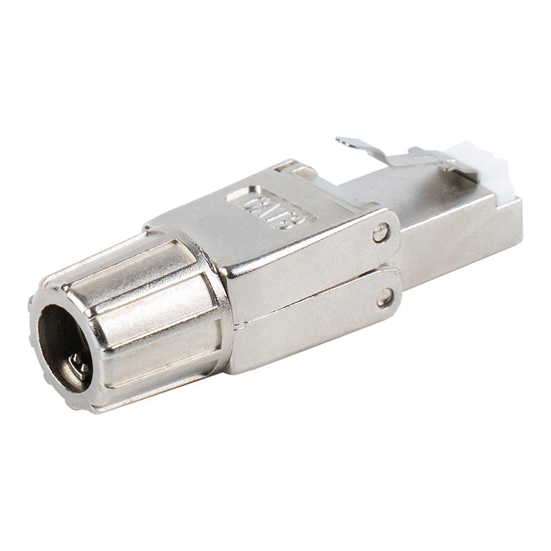 Đầu nối RJ45 có khóa kim loại được bảo vệ Cat8 RJ-G40S-2-C8