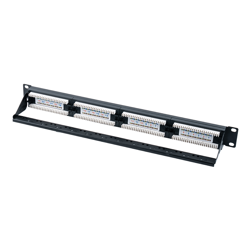 Bảng điều khiển 24 cổng không được che chắn 19 inch 1U loại 6 (IDC mục đích kép; có miếng nhựa chèn) SP-3204D24-C6 Bảng điều khiển 24 cổng không được che chắn 19 inch 1U loại 6 (IDC mục đích kép; có miếng nhựa chèn) SP-3204D24-C6
