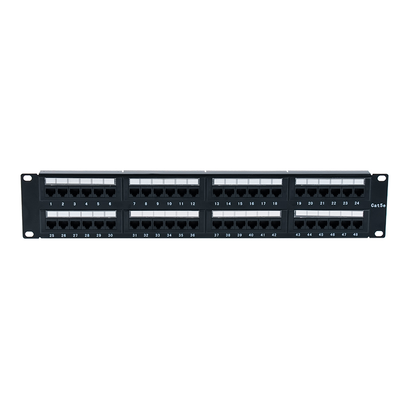 Bảng vá lỗi 48 cổng không được che chắn 19 inch 2U Cat5e (IDC mục đích kép; có chèn bìa cứng nhựa) SP-3204D48-C5E Bảng vá lỗi 48 cổng không được che chắn 19 inch 2U Cat5e (IDC mục đích kép; có chèn bìa cứng nhựa) SP-3204D48-C5E