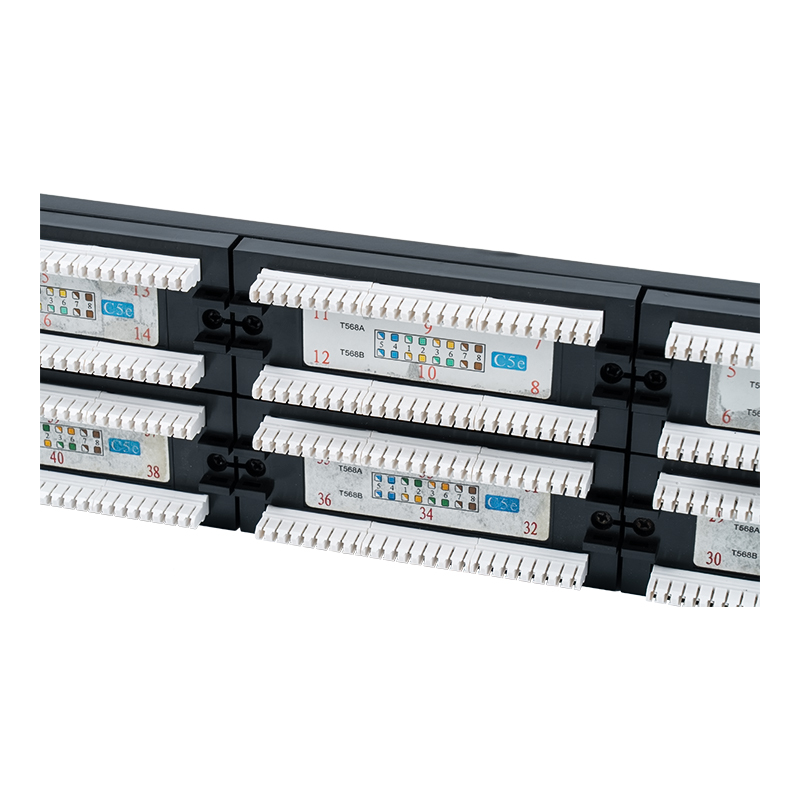 Bảng vá lỗi 48 cổng không được che chắn 19 inch 2U Cat5e (IDC mục đích kép; có chèn bìa cứng nhựa) SP-3204D48-C5E Bảng vá lỗi 48 cổng không được che chắn 19 inch 2U Cat5e (IDC mục đích kép; có chèn bìa cứng nhựa) SP-3204D48-C5E