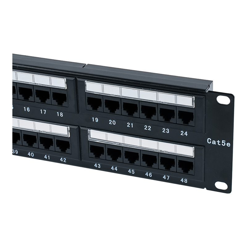 Bảng vá lỗi 48 cổng không được che chắn 19 inch 2U Cat5e (IDC mục đích kép; có chèn bìa cứng nhựa) SP-3204D48-C5E Bảng vá lỗi 48 cổng không được che chắn 19 inch 2U Cat5e (IDC mục đích kép; có chèn bìa cứng nhựa) SP-3204D48-C5E