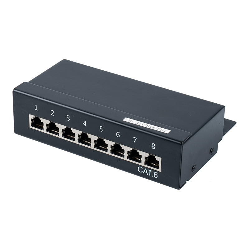 Bảng vá lỗi 8 cổng được bảo vệ loại 6 1U SP-3216SK8-C6