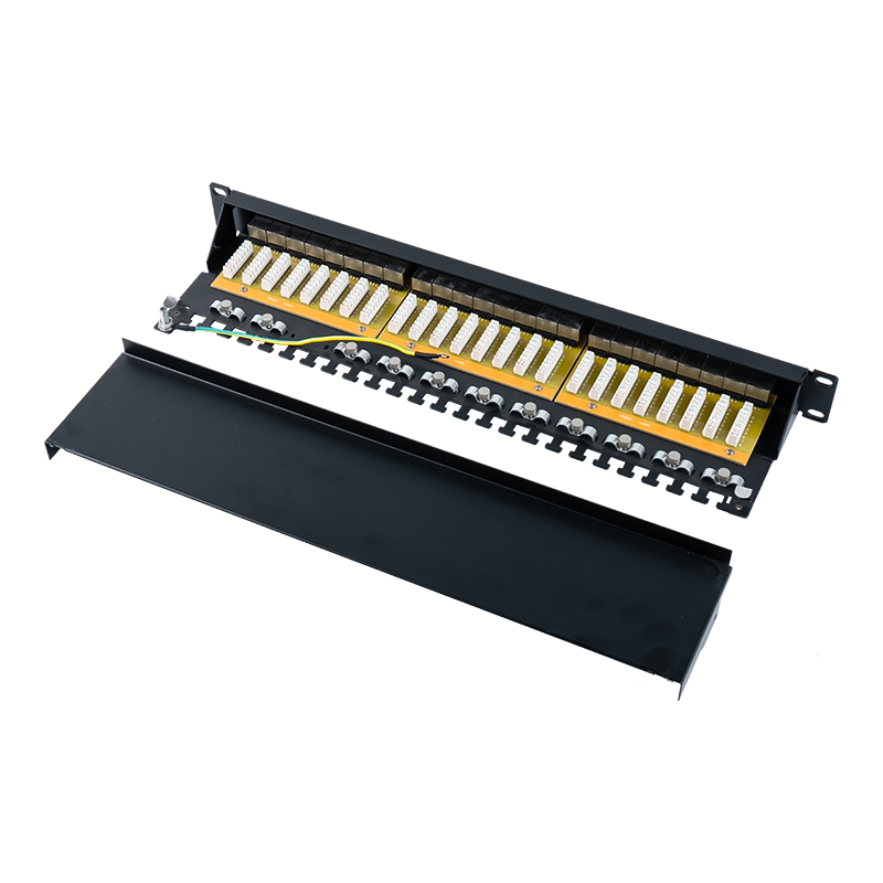 Bảng vá lỗi 24 cổng 19 inch 1U được bảo vệ loại 6 SP-3217SK24-C6A Bảng vá lỗi 24 cổng 19 inch 1U được bảo vệ loại 6 SP-3217SK24-C6A
