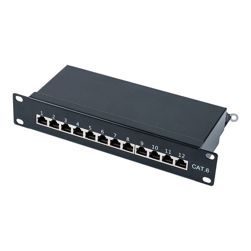 Bảng vá lỗi 12 cổng 10 inch 1U được bảo vệ loại 6 SP-3250SK12-C6