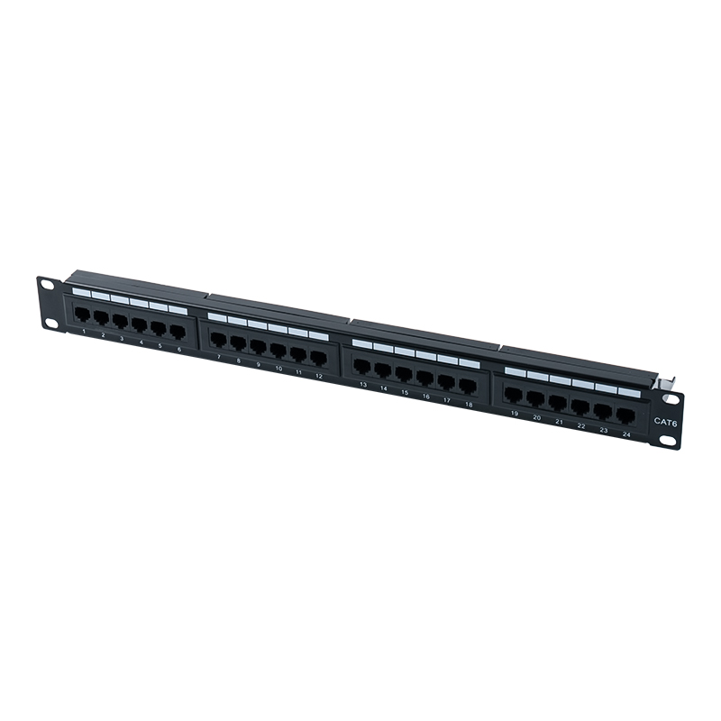 Bảng điều khiển 24 cổng không được che chắn 19 inch 1U Cat6e (IDC mục đích kép) SP-3310D24-C6A