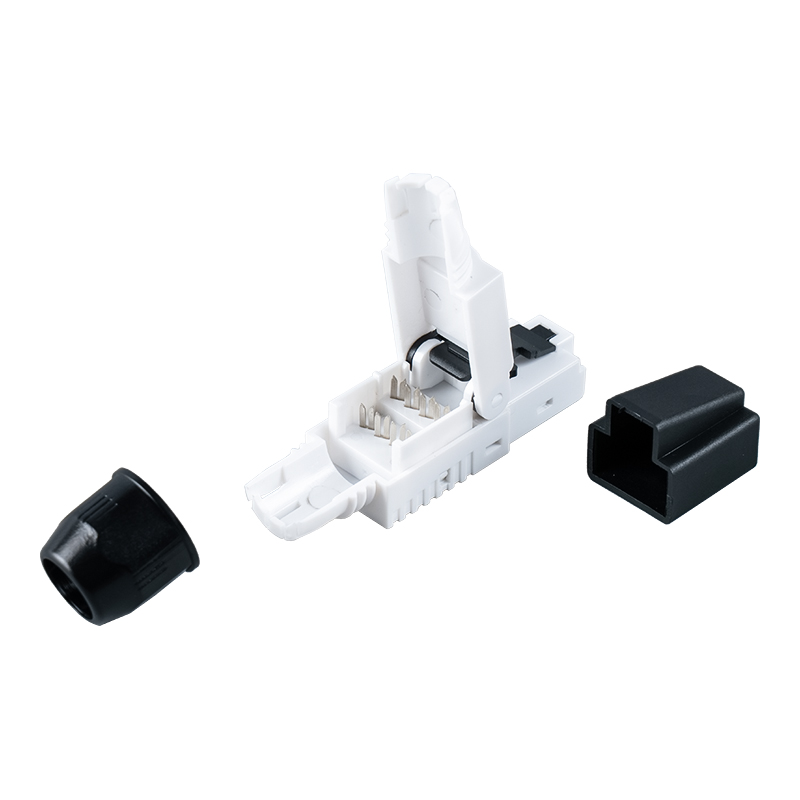 Đầu nối RJ45 không cần che chắn Cat7 (có nắp nhựa trên đầu ) RJ-G50U-1-C7 Đầu nối RJ45 không cần che chắn Cat7 (có nắp nhựa trên đầu ) RJ-G50U-1-C7