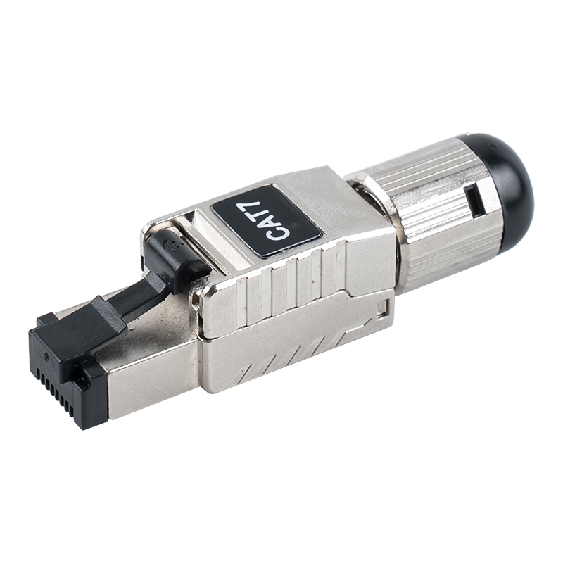 Đầu nối RJ45 không cần bảo vệ Cat7 (có kẹp lò xo nhựa màu đen) RJ-G60S-1-C7 Đầu nối RJ45 không cần bảo vệ Cat7 (có kẹp lò xo nhựa màu đen) RJ-G60S-1-C7
