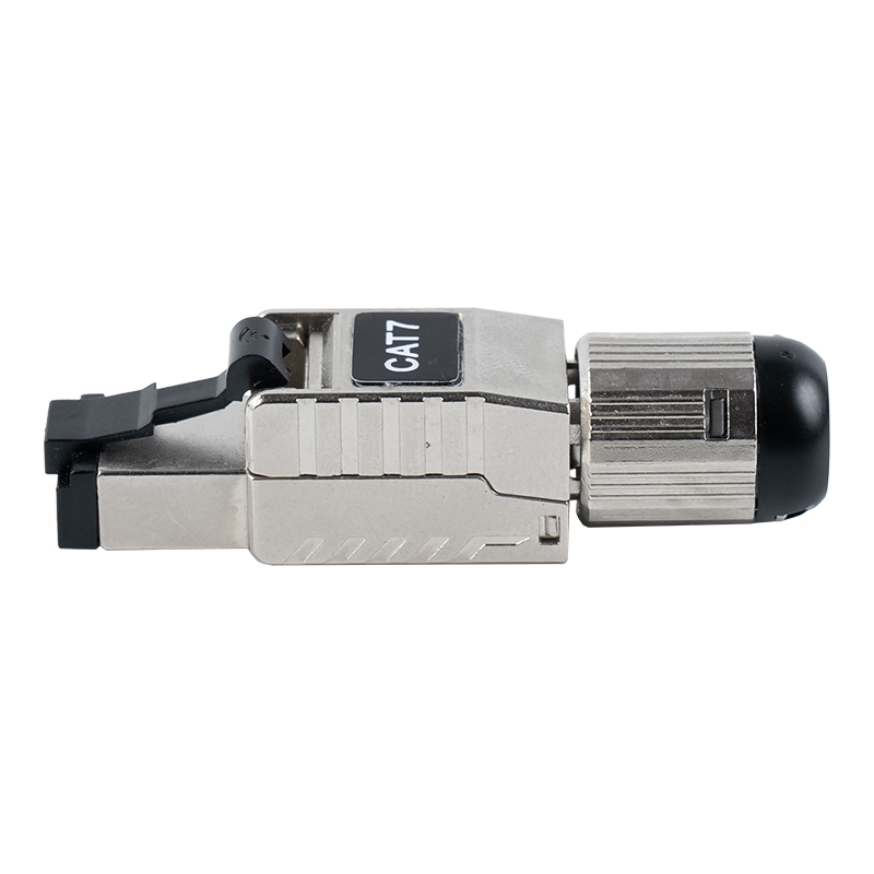 Đầu nối RJ45 không cần bảo vệ Cat7 (có kẹp lò xo nhựa màu đen) RJ-G60S-1-C7 Đầu nối RJ45 không cần bảo vệ Cat7 (có kẹp lò xo nhựa màu đen) RJ-G60S-1-C7