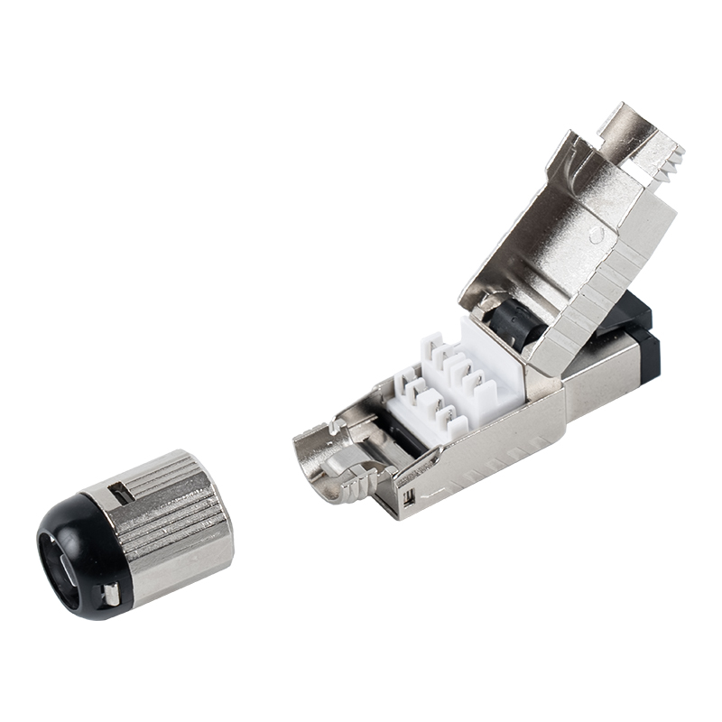 Đầu nối RJ45 không cần bảo vệ Cat7 (có kẹp lò xo nhựa màu đen) RJ-G60S-1-C7 Đầu nối RJ45 không cần bảo vệ Cat7 (có kẹp lò xo nhựa màu đen) RJ-G60S-1-C7