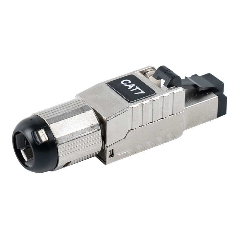Đầu nối RJ45 không cần bảo vệ Cat7 (có kẹp lò xo nhựa màu đen) RJ-G60S-1-C7