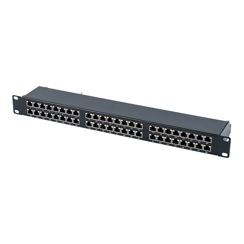 Bảng vá 48 cổng được bảo vệ 19 inch 1U Cat6e SP-3262SK48-C6A