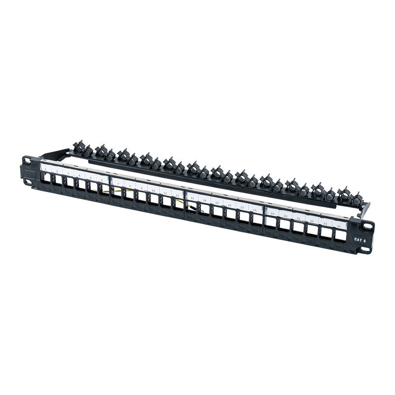 Giá đỡ không được che chắn 19 inch 1U 24 cổng (giá đỡ có thể gập lại) SP-3402-24P