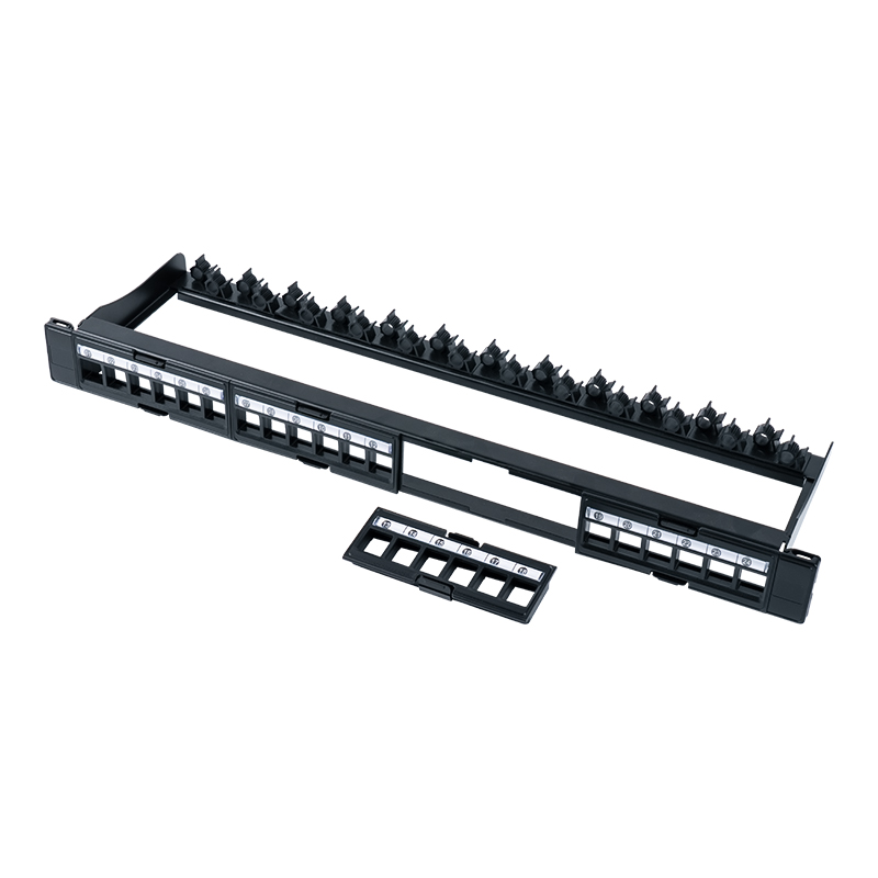 Giá đỡ không được che chắn 1U 19 inch 24 cổng (cửa sổ có thể tháo rời) SP-3404-24P