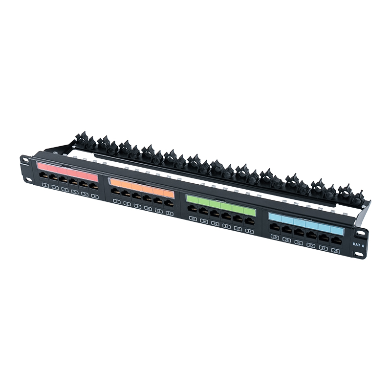 Giá đỡ không che chắn 19 inch 1U 24 cổng (cửa sổ nhựa lật) SP-3405-24P