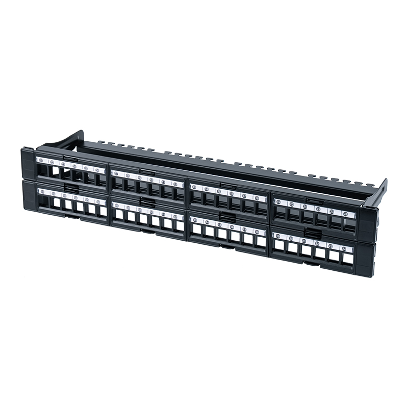 Giá đỡ không được che chắn 19 inch 1U 48 cổng (cửa sổ có thể tháo rời) SP-3408-48P
